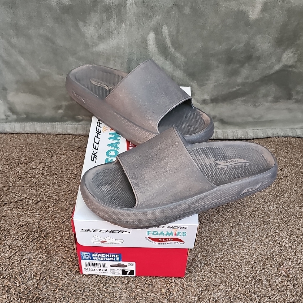 Skechers Charcoal Foamies Sandals